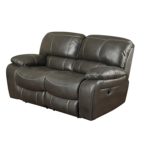 Casual Reclining Loveseat with Bucket Seats